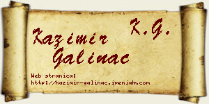 Kazimir Galinac vizit kartica
